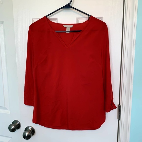 Banana Republic Women's‎ Size Small Red Blouse - Picture 1 of 4